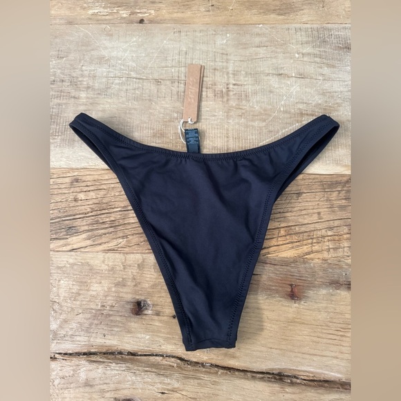 NWT Skims Recycled Swim Cheeky Tanga Bottoms~Medium~Onyx - Picture 7 of 8